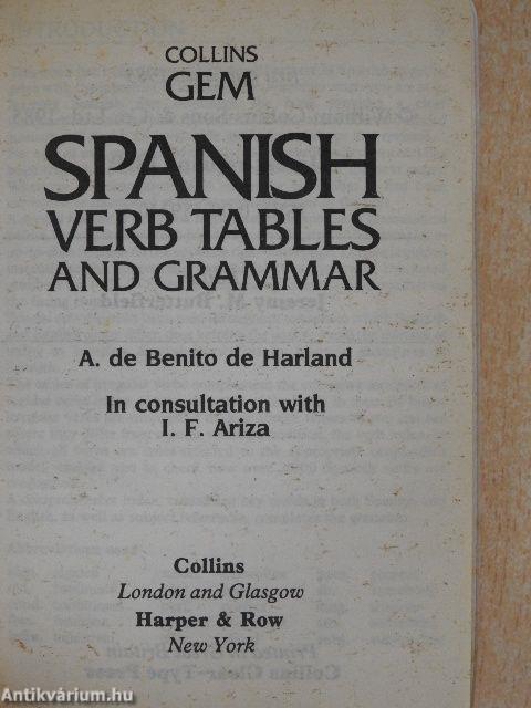 Collins Gem Spanish Verb Tables and Grammar