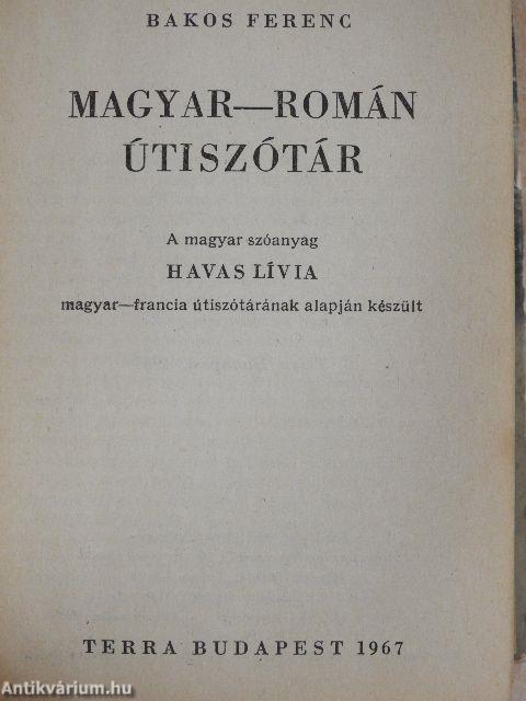 Magyar-román/román-magyar útiszótár