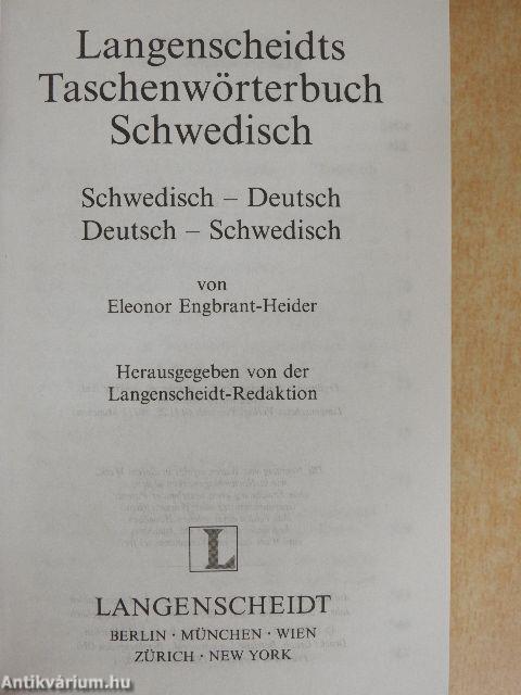 Langenscheidts Taschenwörterbuch der Schwedischen und Deutschen sprache I-II.