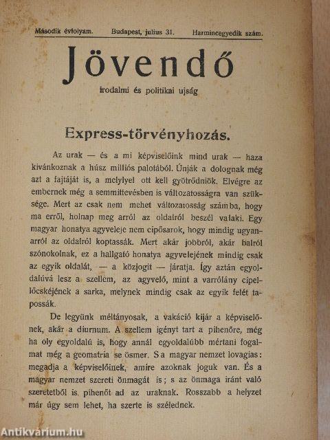 Jövendő 1904. (nem teljes évfolyam) (rossz állapotú)