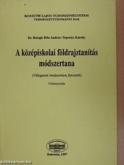 A középiskolai földrajztanítás módszertana 