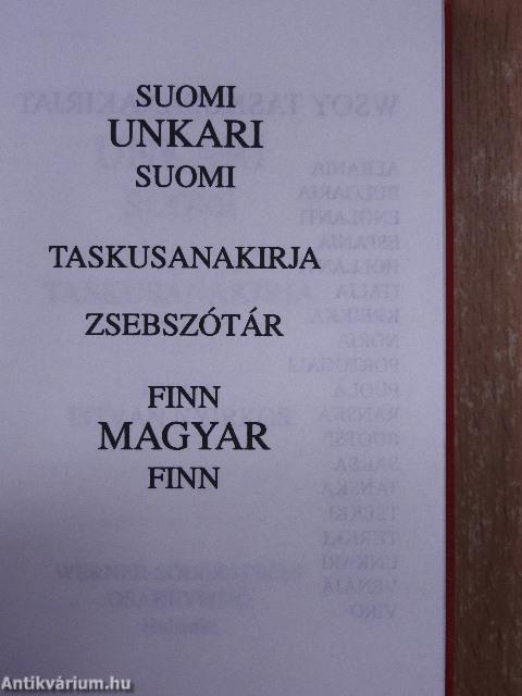 Finn-magyar-finn zsebszótár