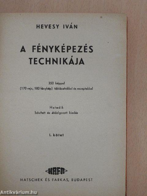 A fényképezés technikája I.