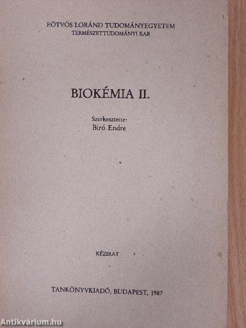 Biokémia II.