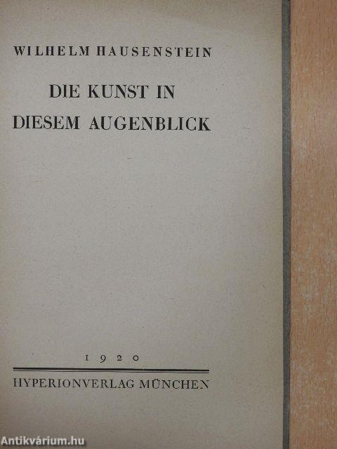 Die Kunst in diesem Augenblick