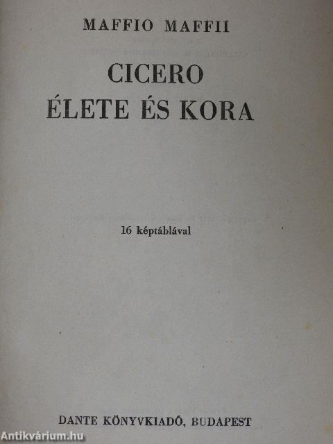 Cicero élete és kora