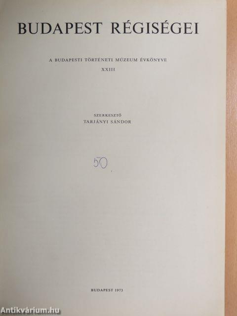 Budapest régiségei XXIII.