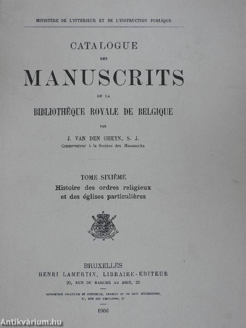 Histoire des ordres religieux et des églises particuliéres