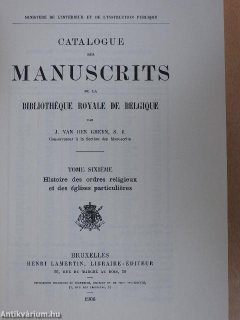 Histoire des ordres religieux et des églises particuliéres