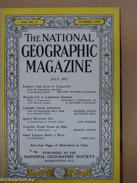 The National Geographic Magazine July-September 1951. (negyed évfolyam)