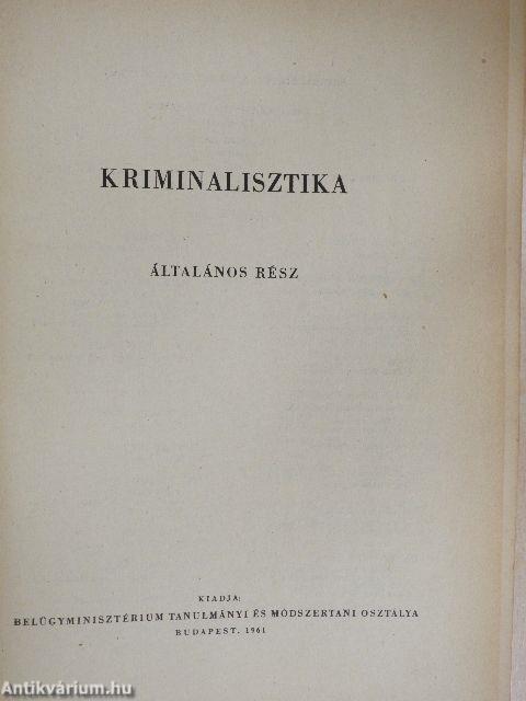 Kriminalisztika