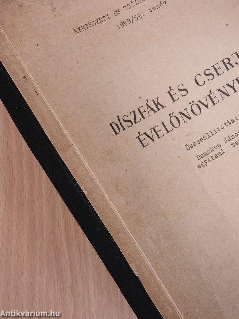 Díszfák és cserjék, évelőnövények