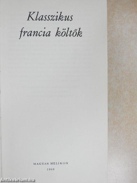 Klasszikus francia költők