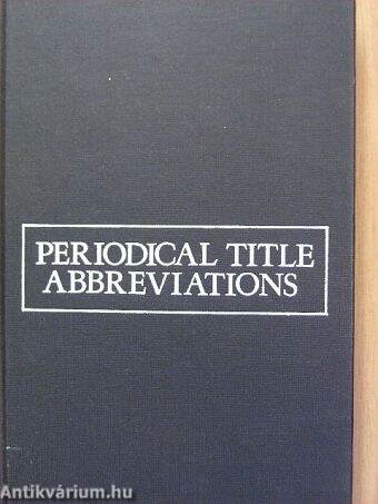 Periodical Title Abbreviations