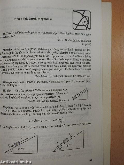 Középiskolai matematikai és fizikai lapok 1994. január-december