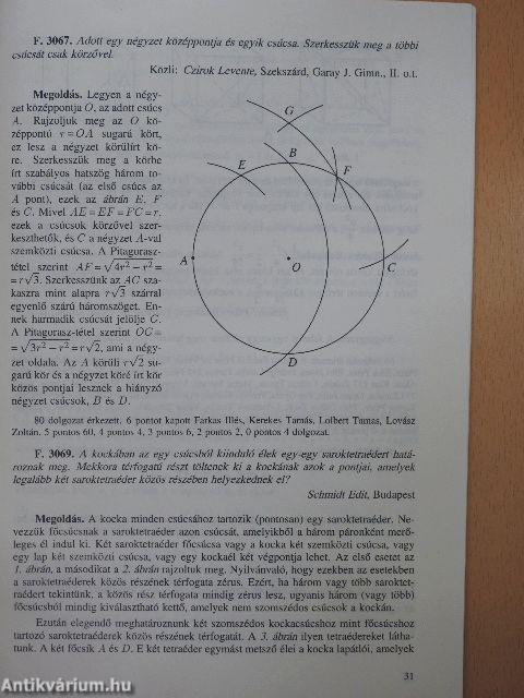 Középiskolai Matematikai és Fizikai Lapok 1996. január-december