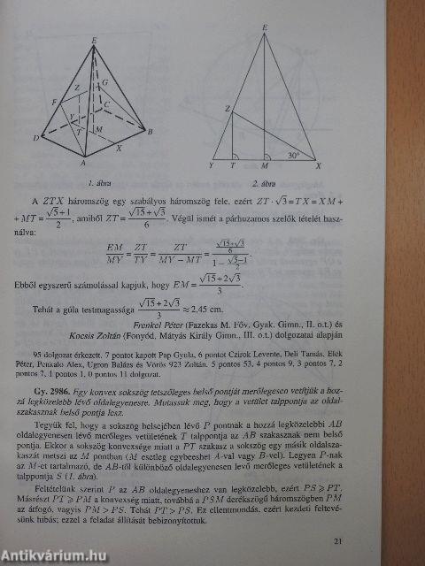 Középiskolai Matematikai és Fizikai Lapok 1996. január-december