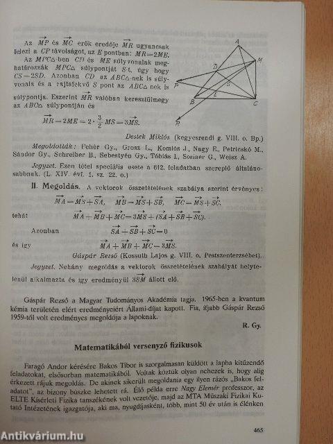 Középiskolai matematikai és fizikai lapok 1993. december