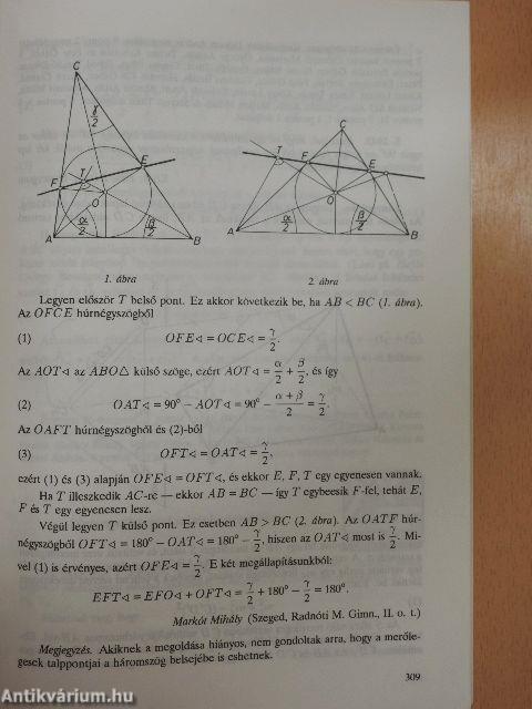 Középiskolai matematikai és fizikai lapok 1993. október