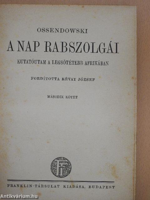 A nap rabszolgái II. (töredék)