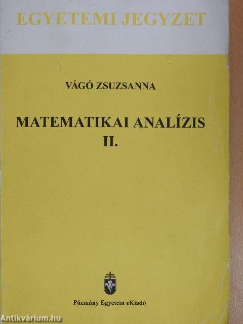 Matematikai analízis II. 