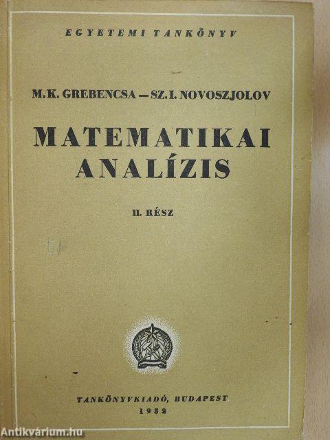 Matematikai analízis II.