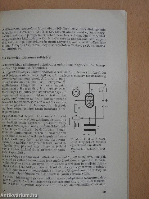 A fotorelé alkalmazása az automatikában