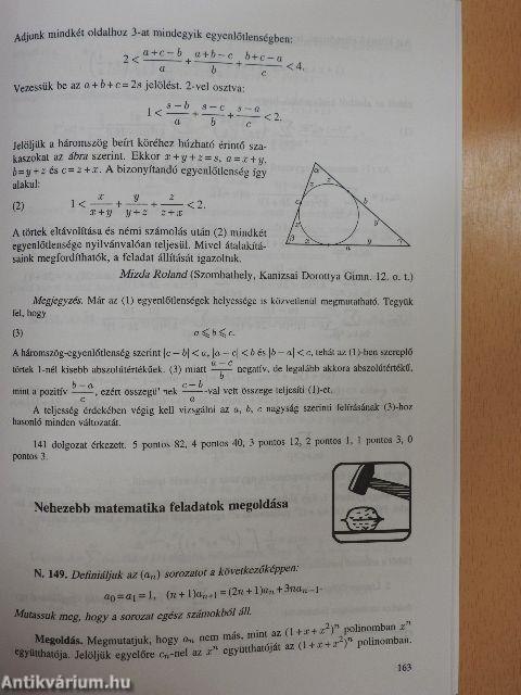 Középiskolai matematikai és fizikai lapok 1998. március