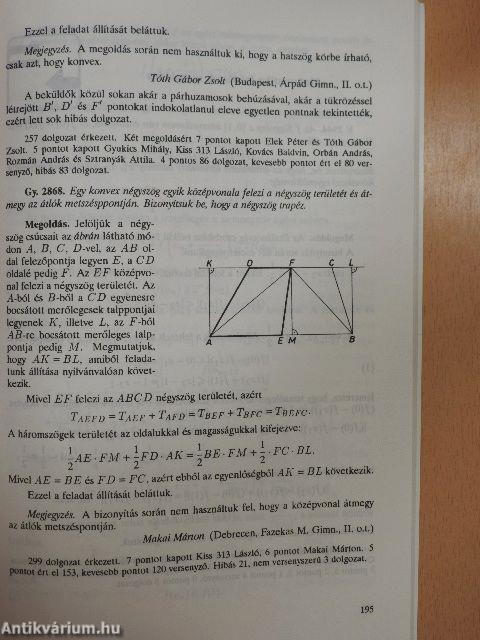 Középiskolai matematikai és fizikai lapok 1994. április