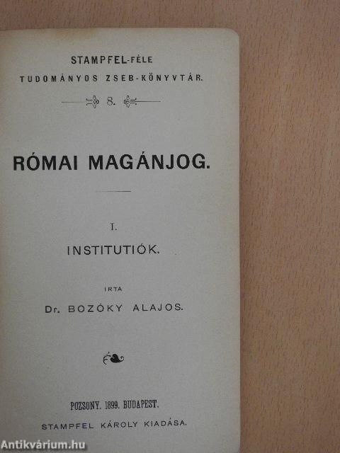 Római magánjog I.