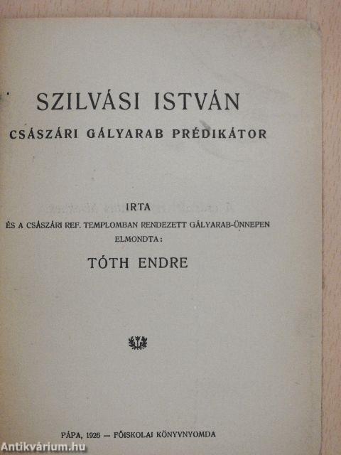 Szilvási István