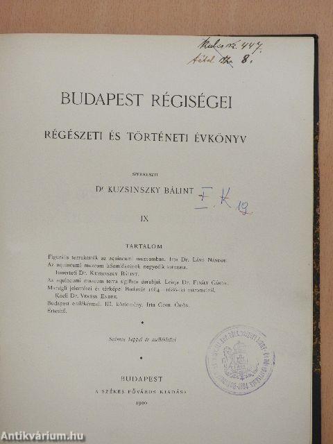 Budapest régiségei IX.