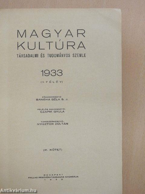 Magyar Kultúra 1933. II. félév