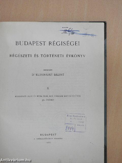 Budapest régiségei X.