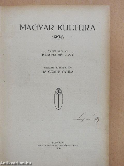 Magyar Kultúra 1926. január-december