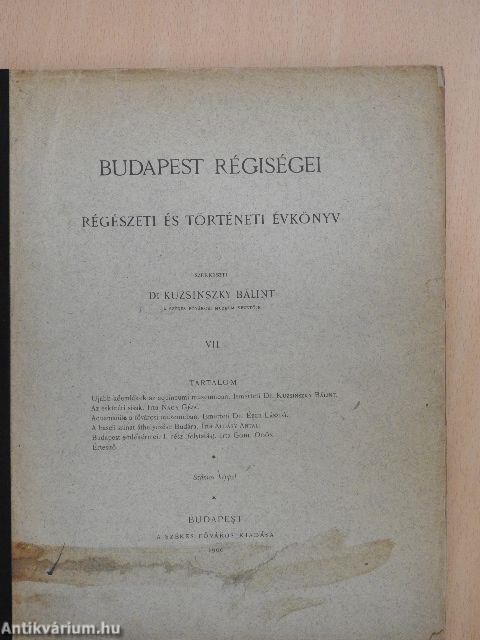 Budapest régiségei VII.