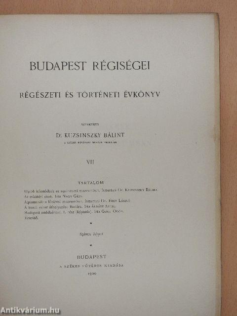 Budapest régiségei VII.