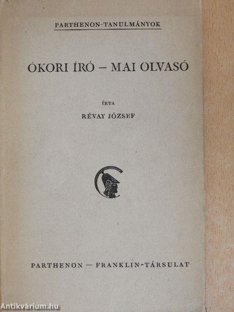 Ókori író-mai olvasó