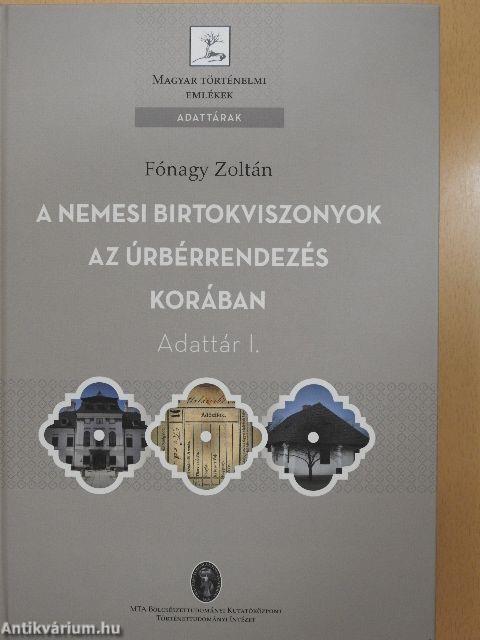 A nemesi birtokviszonyok az úrbérrendezés korában - Adattár I-II. - CD-vel