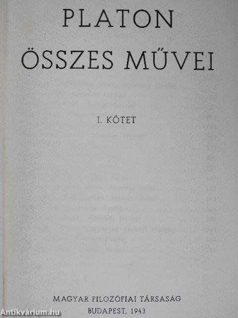 Platon összes művei I-II.