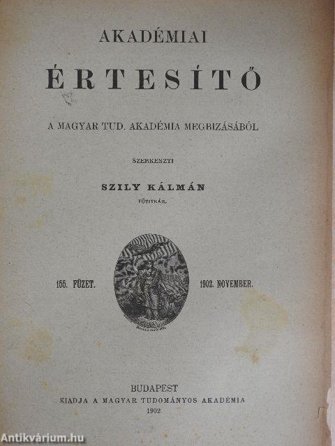 Akadémiai Értesítő 1902. november