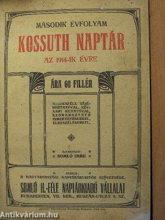 Kossuth naptár az 1914-ik évre