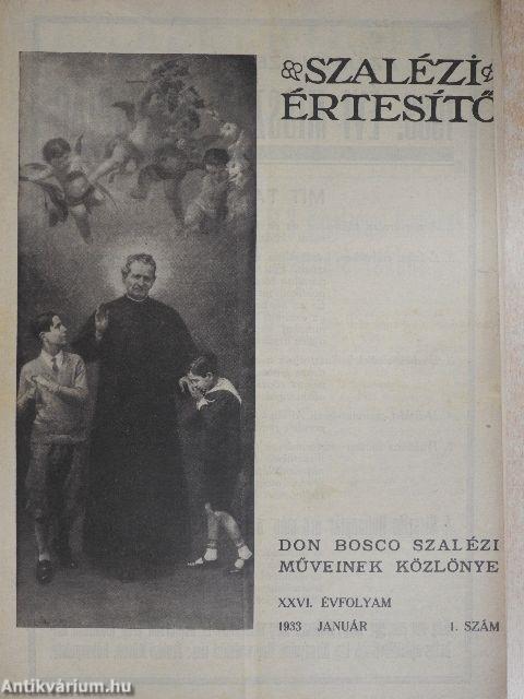 Szalézi Értesítő 1933. január-december