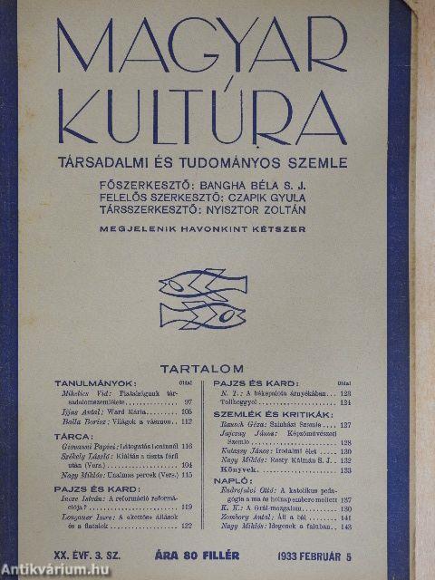 Magyar Kultúra 1933. február 5.