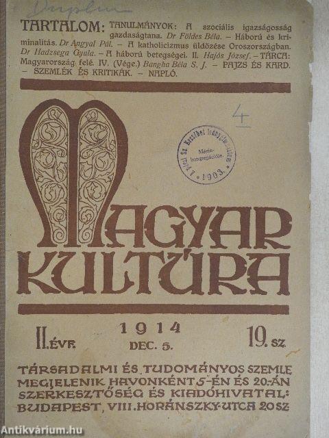 Magyar Kultúra 1914. december 5.