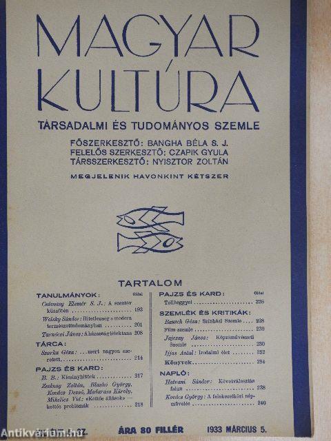 Magyar Kultúra 1933. március 5.