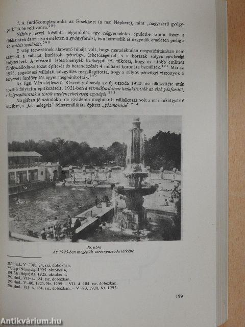 Az egri gyógyvizek és fürdők