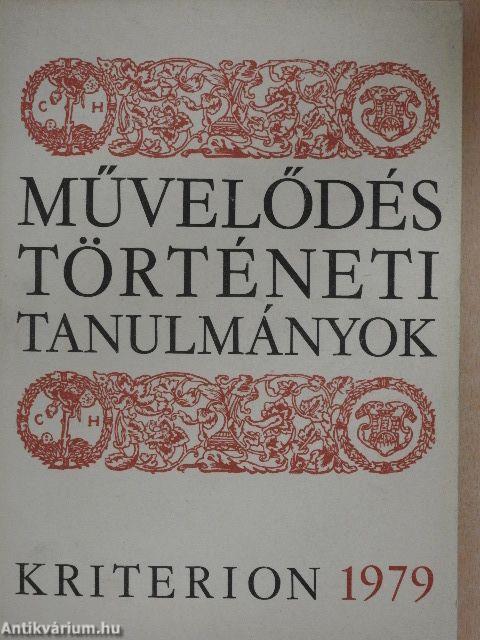 Művelődéstörténeti tanulmányok 1979