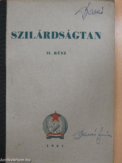 Szilárdságtan II. 