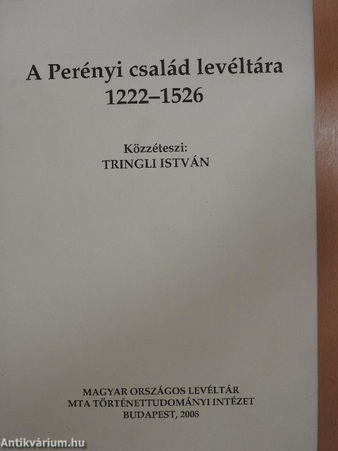 A Perényi család levéltára 1222-1526